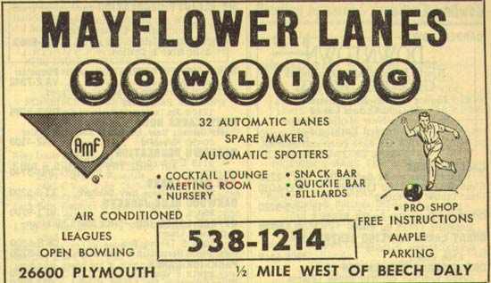 Mayflower Lanes - Vintage Yellow Pages (newer photo)